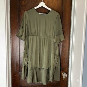 Green Ruffled Dress